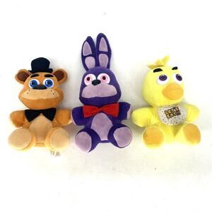 FNAF Plush Lot Of 3 2016 Freddy Bonnie Chica